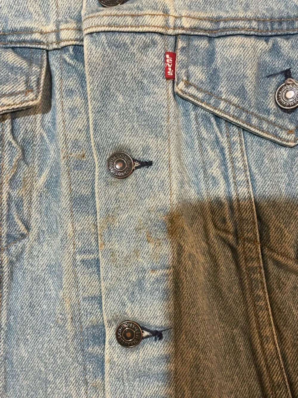 Vintage 1994 Hand-Painted Levi’s 70506 Trucker Jacket - Made in USA - Size 42 - Picture 3 of 6
